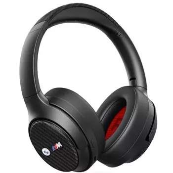 BMW Over-Ear Bluetooth Kopfhörer ANC Schwarz mit Metall-Logos