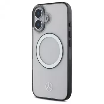 Mercedes-Benz MEHMP16S23HUOKC iPhone 16 6,1 Zoll Transparente Hartschale mit gedrucktem Logo MagSafe