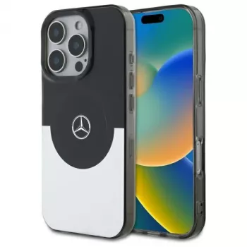 Mercedes-Benz MEHMP16X23HBIGK iPhone 16 Pro Max 6,9 Zoll Hardcase Doppelschicht Zweifarbig MagSafe Schwarz/Silber