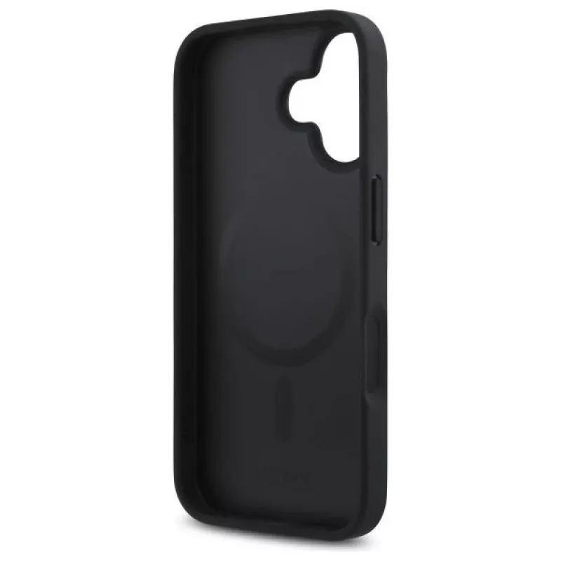 DKNY DKHMP16SPSHRPSK iPhone 16 6.1 Hard Case Black Repeat Pattern Stack Logo MagSafe