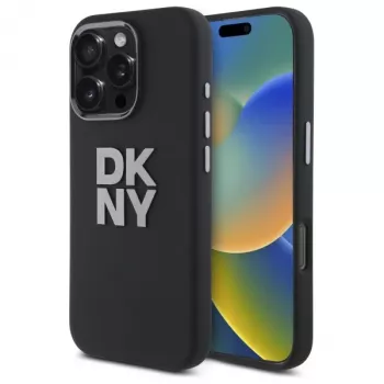 DKNY DKHCP16XSMCBSK iPhone 16 Pro Max 6,9 Zoll Hardcase Liquid Silicone Metal Logo - Schwarz