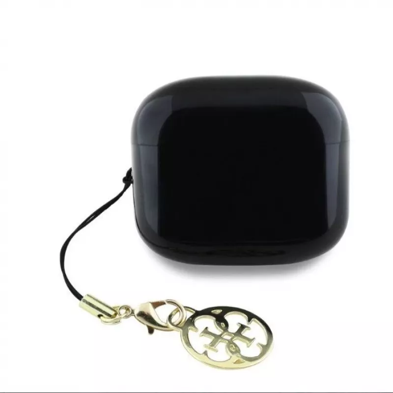 Guess Glossy Effect Printed Classic Logo & Charm TWS Bluetooth Earbuds mit Ladecase (Schwarz)