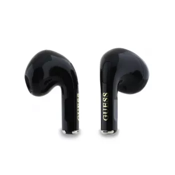 Guess Glossy Effect Printed Classic Logo & Charm TWS Bluetooth Earbuds mit Ladecase (Schwarz)