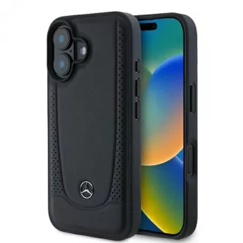Mercedes-Benz MEHCP16SARMBK Hardcase Leather Urban für iPhone 16 6,1 Zoll Schwarz
