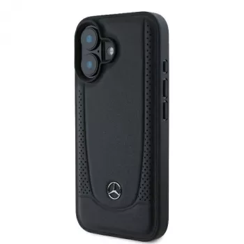 Mercedes-Benz MEHCP16SARMBK Hardcase Leather Urban für iPhone 16 6,1 Zoll Schwarz