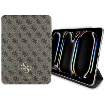 Guess GUFC11PM24PS4SGW iPad Pro 11 M4 2024 / M5 2025 Braun Magnetisch 4G Big Logo Folio Case