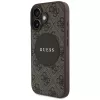 Guess 4G Circle Classic Logo MagSafe Case für iPhone 16, Braun
