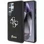 Guess Fixed Glitter Big 4G Metal Logo Case für Samsung Galaxy S25 Ultra (Schwarz)