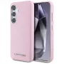 Karl Lagerfeld Saffiano FullWrapped Elongated Metal Logo MagSafe Case für Samsung Galaxy S25 Pink