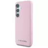 Karl Lagerfeld Saffiano FullWrapped Elongated Metal Logo MagSafe Case für Samsung Galaxy S25 Pink