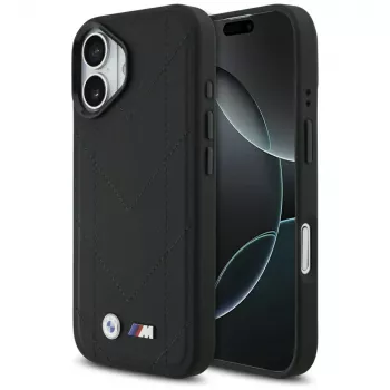BMW M Quilted Logo MagSafe Case für Apple iPhone 17, Schwarz