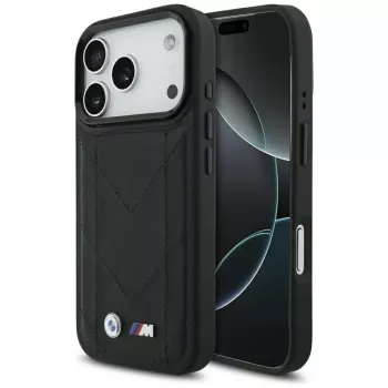 BMW M Quilted Logo MagSafe-Hülle für Apple iPhone 17 Pro, Schwarz