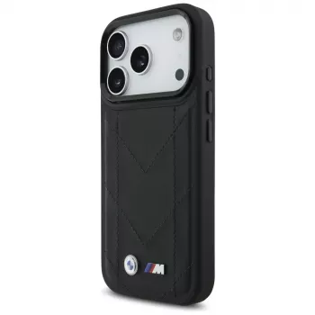 BMW M Quilted Logo MagSafe-Hülle für Apple iPhone 17 Pro, Schwarz