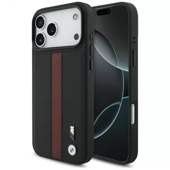 BMW M Perforated Stripe Logo MagSafe-Hülle für Apple iPhone 17 Pro Max, Rot
