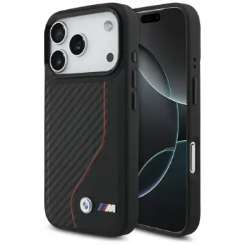 BMW M Carbon Line & Logo MagSafe Case für Apple iPhone 17 Pro Rot