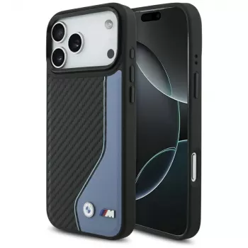BMW M Carbon Logo MagSafe Case für iPhone 17 Pro Max Blau