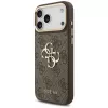 Guess 4G Big Classic Logo BigStrap Metal Buttons Case für iPhone 17 Pro Max, Braun