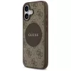 Guess 4G Circle Classic Logo MagSafe Back Cover für Apple iPhone 17 - Braun