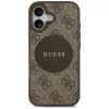 Guess 4G Circle Classic Logo MagSafe Back Cover für Apple iPhone 17 - Braun