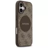 Guess 4G Circle Classic Logo MagSafe Back Cover für Apple iPhone 17 - Braun