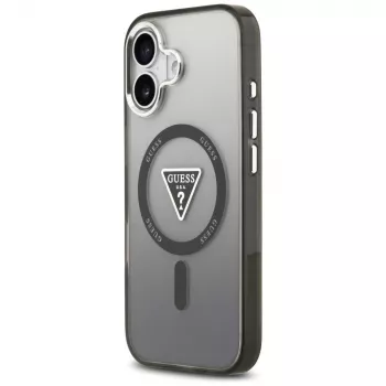 Guess IML Gradient Triangle Logo MagSafe Case für iPhone 17 Schwarz