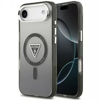 Guess IML Gradient Triangle Logo MagSafe Case für iPhone Air Schwarz