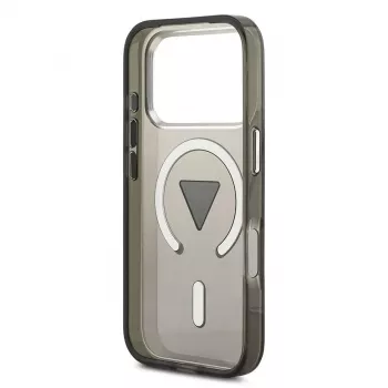 Guess IML Gradient Triangle Logo MagSafe Case für iPhone 17 Pro Schwarz