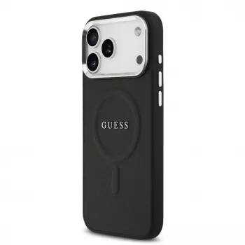 Guess Classic Logo MagSafe Case für iPhone 17 Pro Max Schwarz