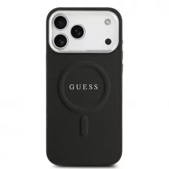 Guess Classic Logo MagSafe Case für iPhone 17 Pro Max Schwarz