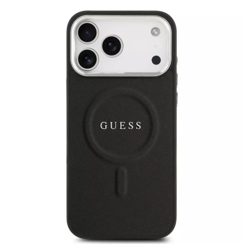 Guess Classic Logo MagSafe Case für iPhone 17 Pro Max Schwarz