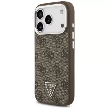 Guess 4G Triangle Logo MagSafe Case für iPhone 17 Pro (Braun)