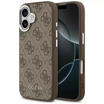 Guess 4G Classic Logo MagSafe Case für iPhone 17, Braun