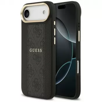 Guess 4G Stripe MagSafe Case für iPhone Air, Schwarz