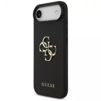 Guess Grained Big 4G & Classic Logo Case für iPhone Air, Schwarz