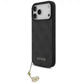 Guess 4G Charms Collection MagSafe Case für iPhone 17 Pro Max Schwarz