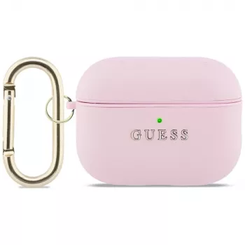 Guess Grained Classic Logo Protective Case für Apple AirPods Pro 3. Generation - Pink