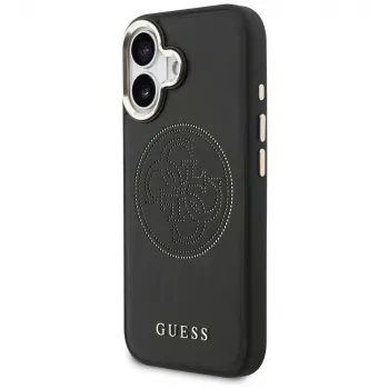Guess Perforated 4G MagSafe-Hülle für iPhone 17, Schwarz