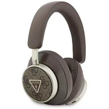 Guess 4G Triangle Logo Wireless Bluetooth 5.4 On-Ear Kopfhörer mit ENC - Braun