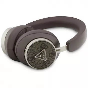 Guess 4G Triangle Logo Wireless Bluetooth 5.4 On-Ear Kopfhörer mit ENC - Braun