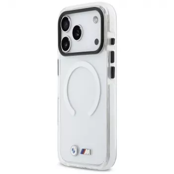 BMW M IML Shockproof Metal Logos MagSafe Case für iPhone 17 Pro Transparent