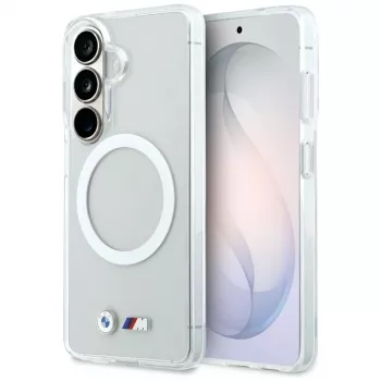 BMW IML Shockproof Metal Logo MagSafe Case für Samsung Galaxy S26 Transparent
