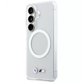 BMW IML Shockproof Metal Logo MagSafe Case für Samsung Galaxy S26 Transparent
