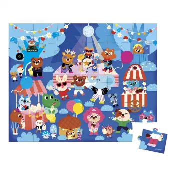 Janod Puzzle im Koffer Party 36 Teile 4+ Hergestellt in Frankreich