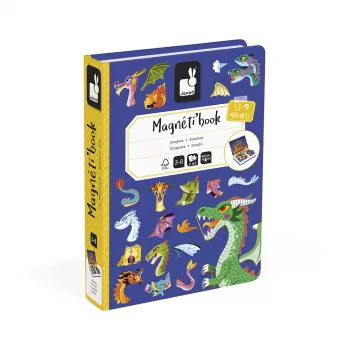 Janod Magnetibook Smoki magnetisches Buchspiel – Drachen-Fantasy-Thema