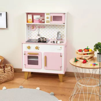 Janod Candy Chic Große Holzspielküche mit Sound