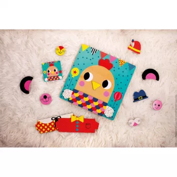 Janod Magnetisches Holzpuzzle Tiere J08035