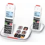 Alcatel Xtra 2355 Duo DECT Schnurlostelefon (2 Mobilteile, Schwarz)