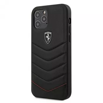 Ferrari Off Track Quilted Hardcase für Apple iPhone 12 Pro Max 6,7 inch Schwarz