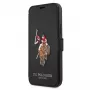 U.S. POLO ASSN. Polo Embroidery Collection Book Case für iPhone 12/12 Pro 6,1 inch Schwarz