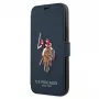 U.S. POLO ASSN. USFLBKP12MPUGFLNV Book Case für iPhone 12/12 Pro 6,1 Zoll Navy Polo Embroidery Collection